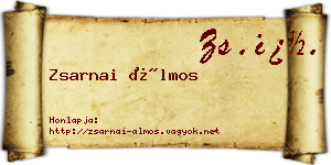 Zsarnai Álmos névjegykártya